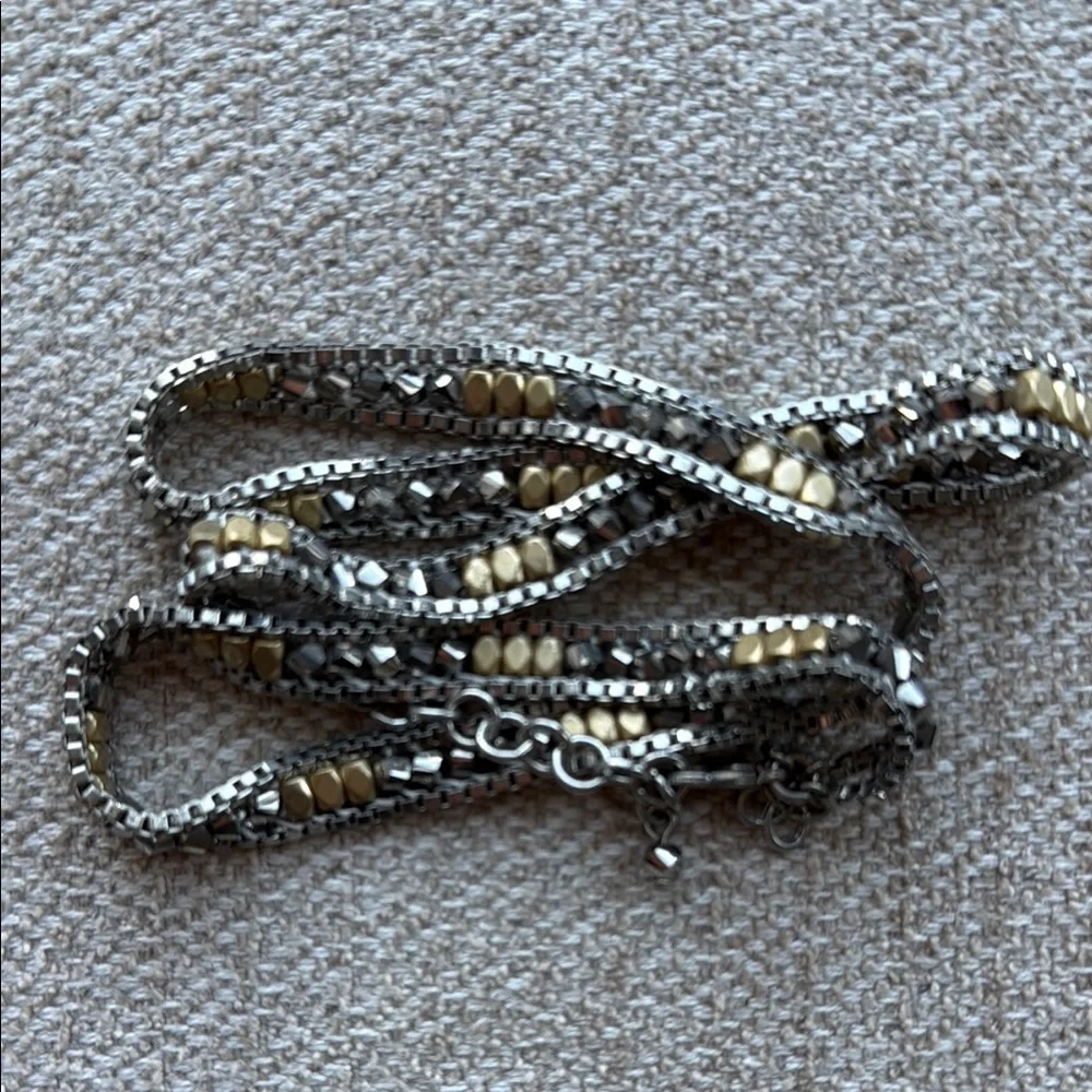 Stella & Dot Silver and Gold Necklace/Bracelet